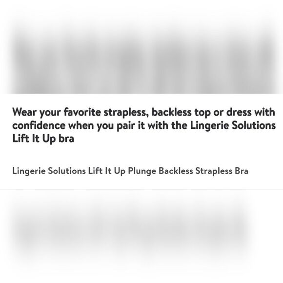 Lingerie Solutions Women's Lift it up Plunge Backless Strapless Bra Nude  A Cup - Picture 8 of 8